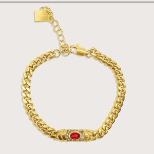 Raena- Bella bracelet with Red stone